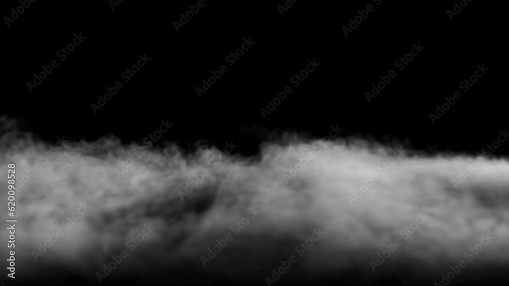 Smoke streaming on the ground. Video in a loop. Can be used as a special effect for your projects, video texture or background for designs, scenes, etc.