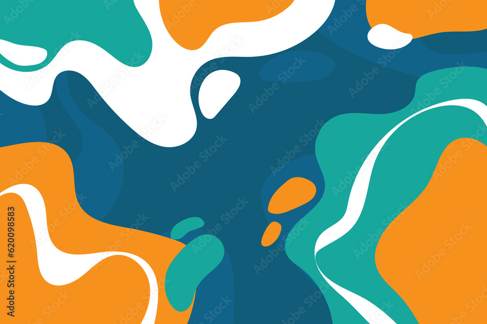 Flat design abstract illustration in bright colors