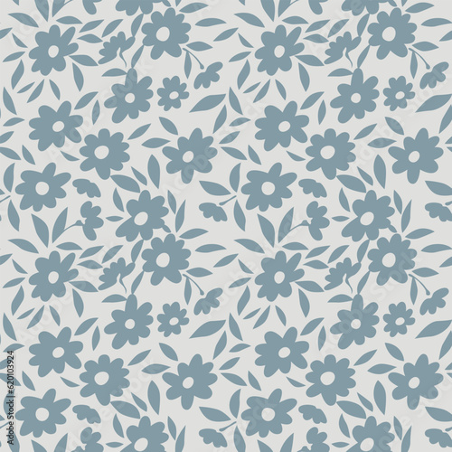  Japanese Pretty Flower Leaf Vector Seamless Pattern