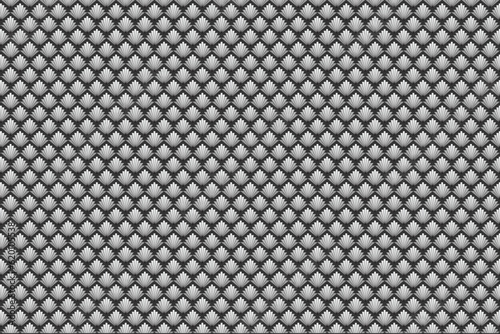 illustration of fan pattern on grey white background.