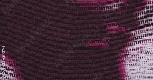 The flow of blood through the bandage fabric is manifested by gauze