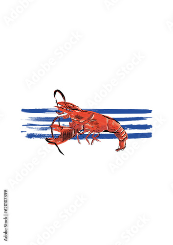 lobster vector graphic illustration