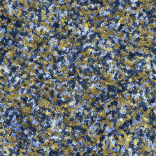 Khaki and Tobal Blue Stained Watercolor Textured Pattern