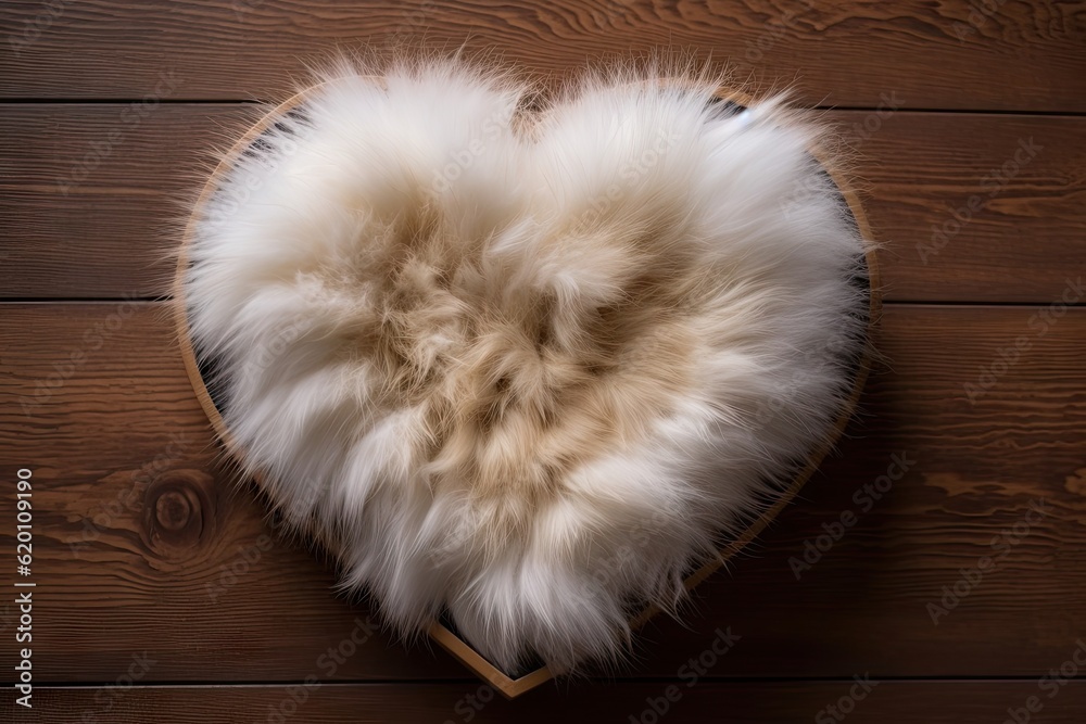 Romantic Heart-Shaped Fluffy Box on Background for Valentine's Day Decoration and Celebration with Copy Space for Gift Romantic Heart-Shaped Fluffy Box on Background for Valentine's Day Decoration and Celebration with Copy Space for Gift