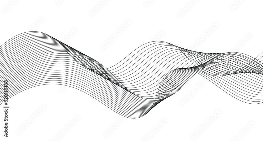 Abstract wave line for background design.