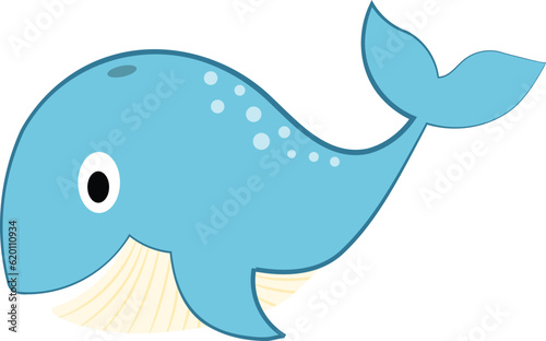 cartoon whale vector image
