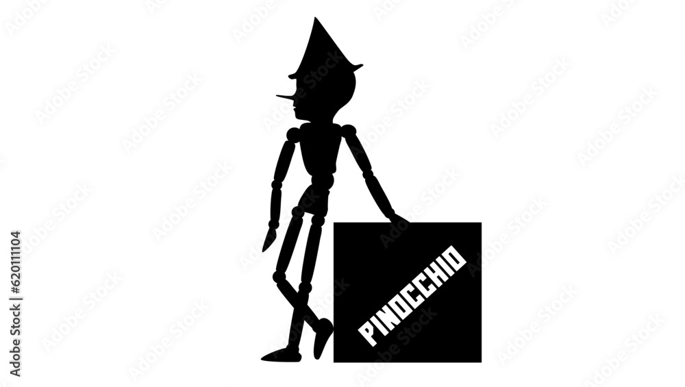 Fotografie pinocchio character silhouette