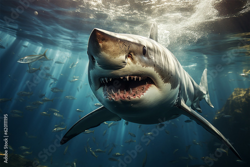 Great White Shark (Carcharodon carcharias). © Rama