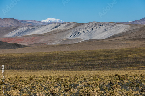 Picturesque landscape along the route to El Peñon - wild nature of the remote highlands in Argentina, South America - Discovering the Puna