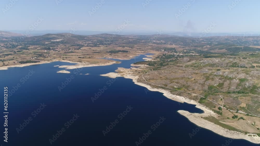 Blue River Flowing Aerial view Blue River Flowing Aerial view