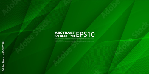 Abstract green futuristic background template vector with shadow and lights. Green background with strong pattern design. Eps10 vector