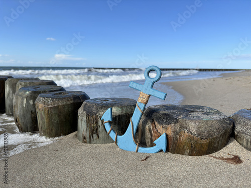 Fototapeta Naklejka Na Ścianę i Meble -  Anker am Strand