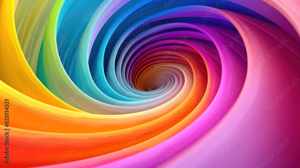 Obraz premium Rainbow swirling abstract background