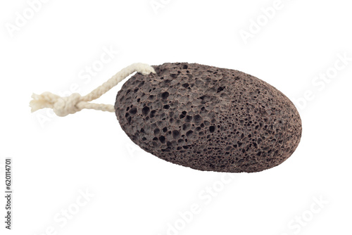 Foto pumice stone, volcanic pumice stone for spa isolated from background
