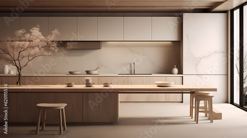 Harmony in Simplicity Kitchen  Japandi-Inspired Interior Design Concept