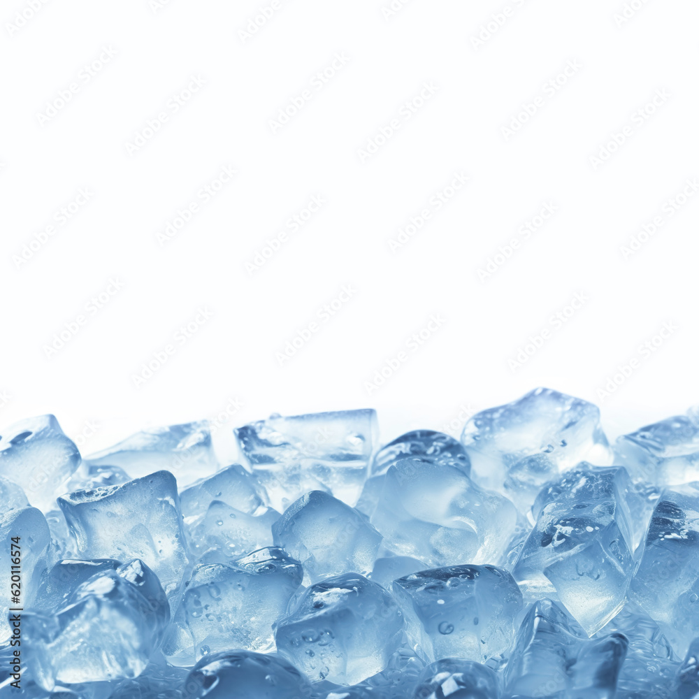 closeup ice cubes background with freeze or cool drink concepts.generative ai images.