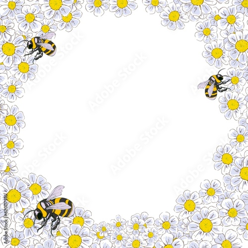 Floral background, hand painted illustration. Design element for invitation, greeting card, banner