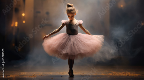 Ballettmädchen, Tänzerin tanzt mit Rauch, rosa Ballettröckchen, Ballet girl, dancer dancing with smoke, pink ballet skirt