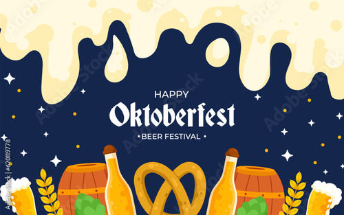 Fotografiet Oktoberfest Festival Element Background
