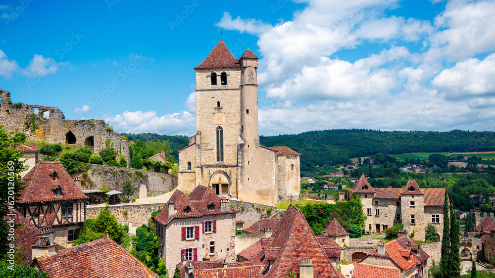 Famous village of Saint Cirq Lapopie,  one of the moste village in France (Lot, Occitanie)
