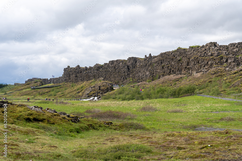 Iceland Mid Atlantic Ridge Rifting Thingvellir rift valley of the mid Atlantic ridge and historic assembly ...