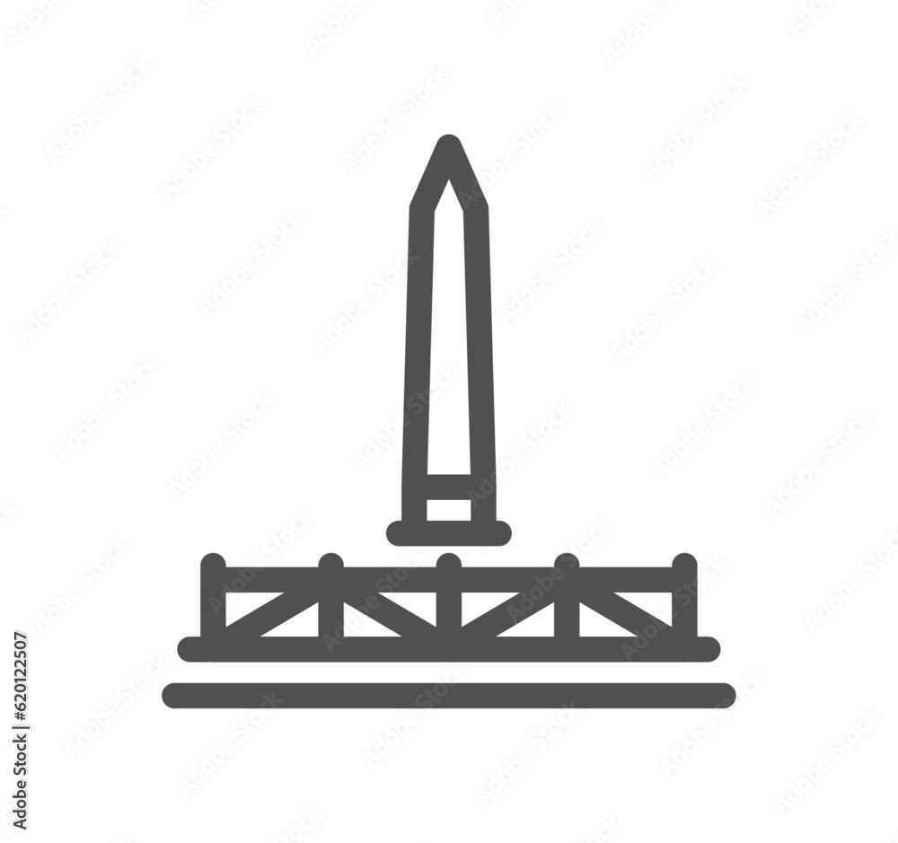 Museum related icon outline and linear vector.