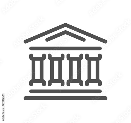 Museum related icon outline and linear vector.
