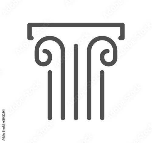 Museum related icon outline and linear vector.