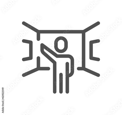 Museum related icon outline and linear vector.