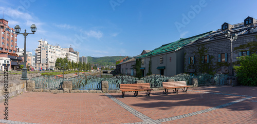 小樽運河のパノラマ風景
