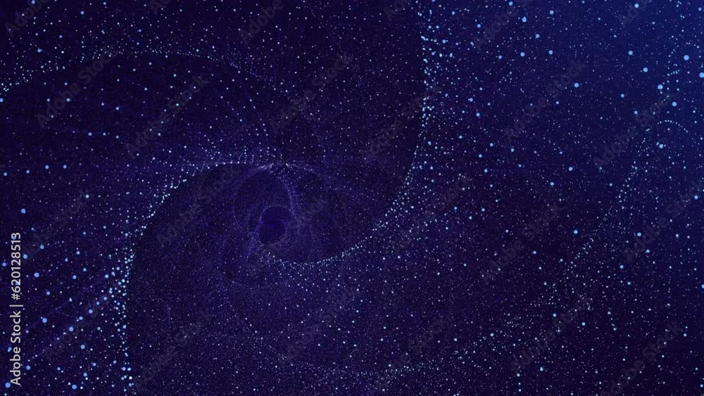 Abstract animated background from spirals and dots