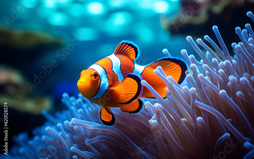 clown fish with anemone
