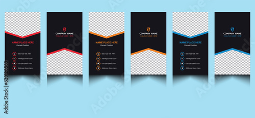 Simple clean elegant abstract minimal creative corporate identity modern professional company office construction property vertical name visiting business card template design.