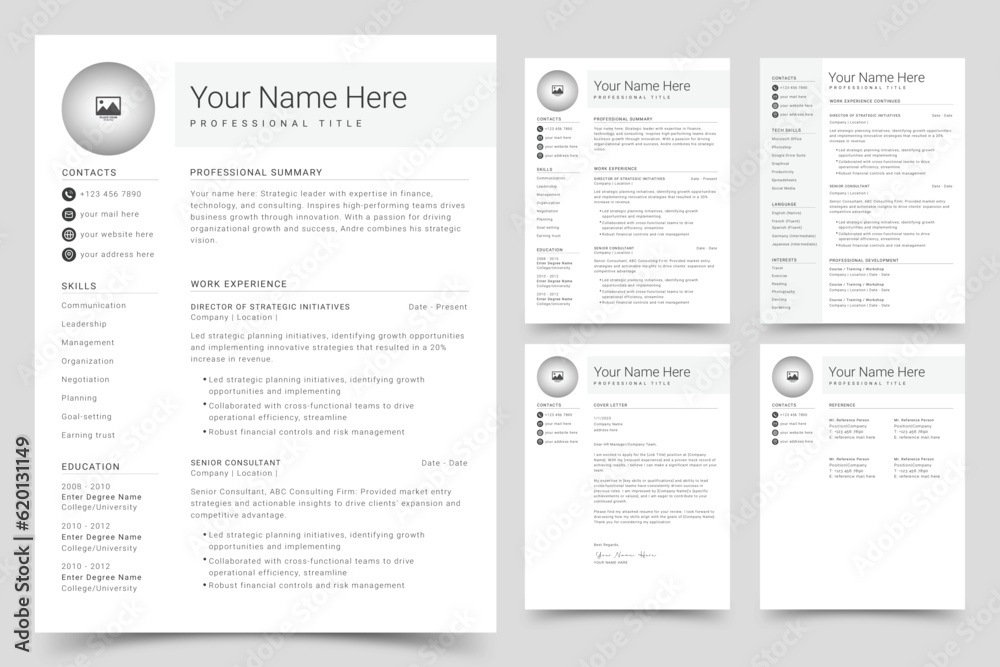 Creative Resume and Cover Letter Layout