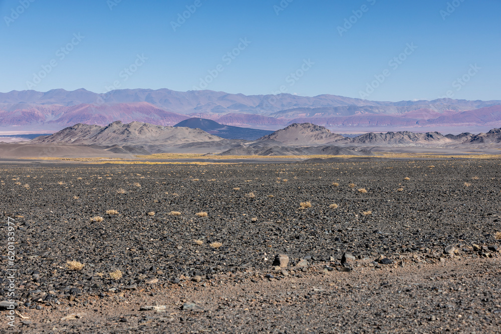 Picturesque landscape along the route to El Peñon - wild nature of the remote highlands in Argentina, South America - Discovering the Puna Picturesque landscape along the route to El Peñon - wild nature of the remote highlands in Argentina, South America - Discovering the Puna