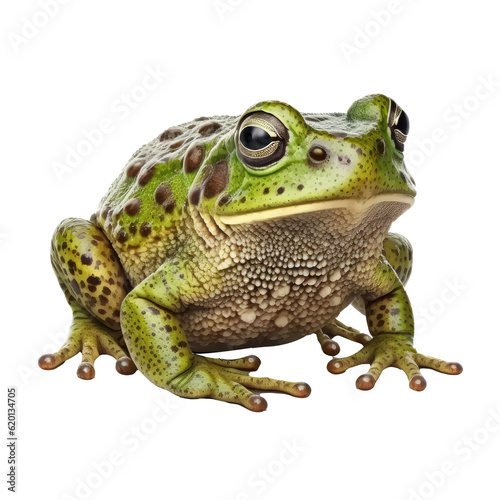 Cute toad looking isolated on white