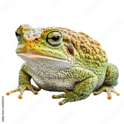 Cute toad looking isolated on white