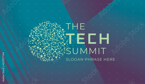 logo graphic design of annual event summit and title made for Technology theme - annual convention for tech