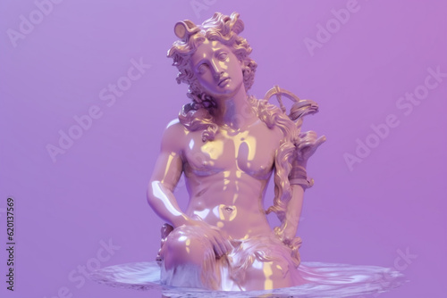 Antique or Renaissance statue in a modern way. Creative concept created with generative ai tools