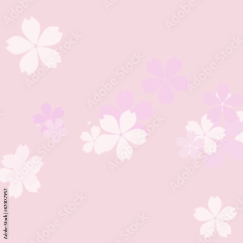 Pink flowers, chasing colors and sizuars