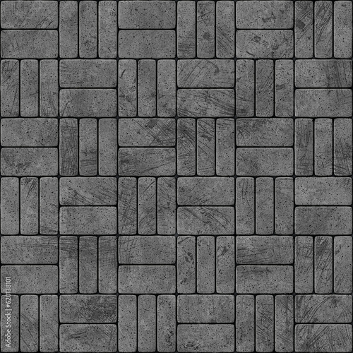 Canvastavla Concrete pavement seamless texture for street tiles or sidewalk, high resolution
