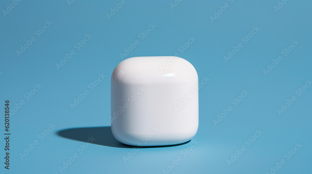 Smooth White Capsule: Embracing Minimalist Simplicity. Generative AI Smooth White Capsule: Embracing Minimalist Simplicity. Generative AI