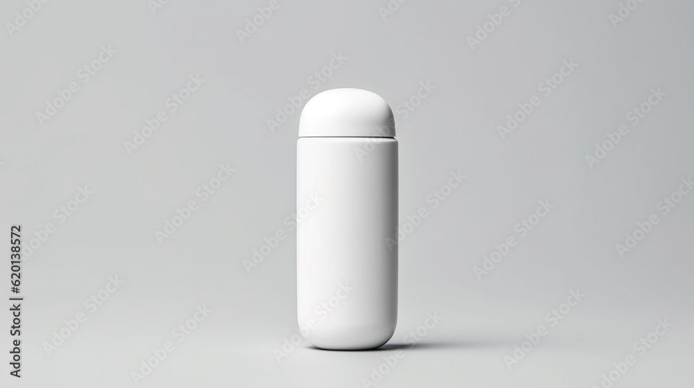 Smooth White Capsule: Embracing Minimalist Simplicity.  Generative AI