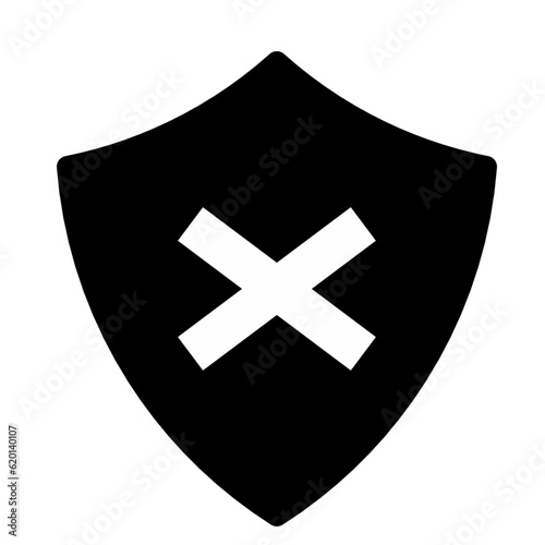 shield icon with x mark 