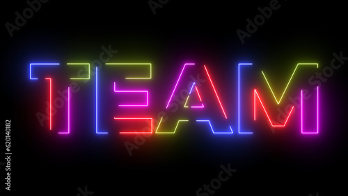 Team colored text. Laser vintage effect