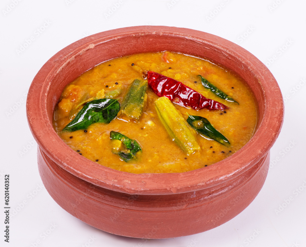 Famous south Indian curry sambar in claypot Famous south Indian curry sambar in claypot