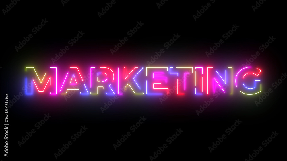 Marketing colored text. Laser vintage effect