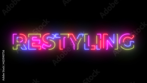 Restyling colored text. Laser vintage effect