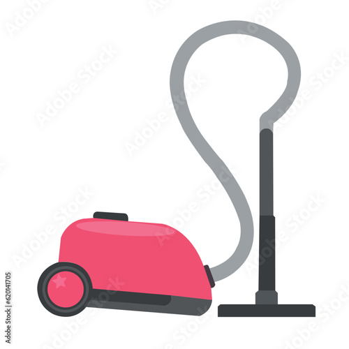 Young woman using vacuum cleaner at home, closeup .Vacuum cleaner - Workers collection.