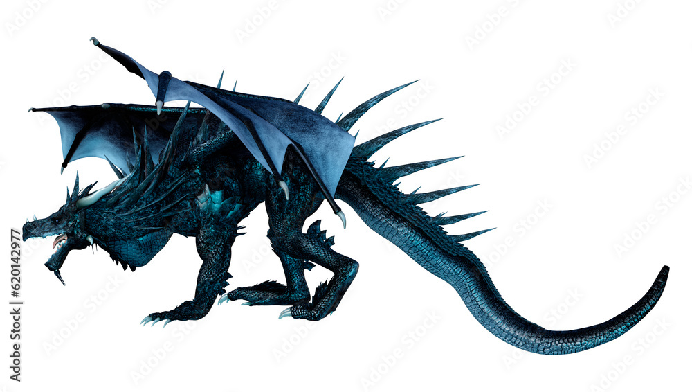 Obraz premium 3D Rendering Fairy Tale Dragon on White